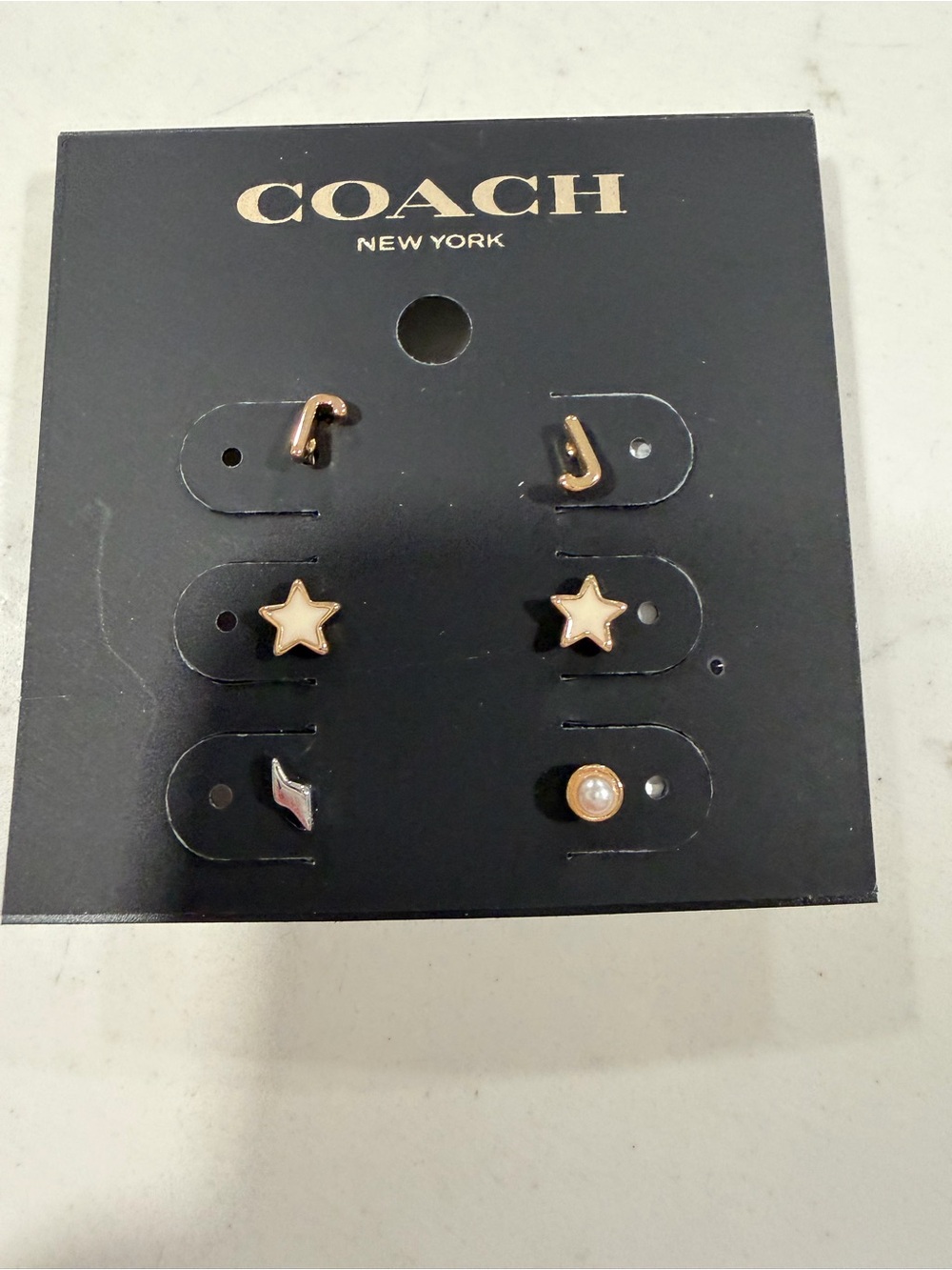 Coach set of 3 stud earrings